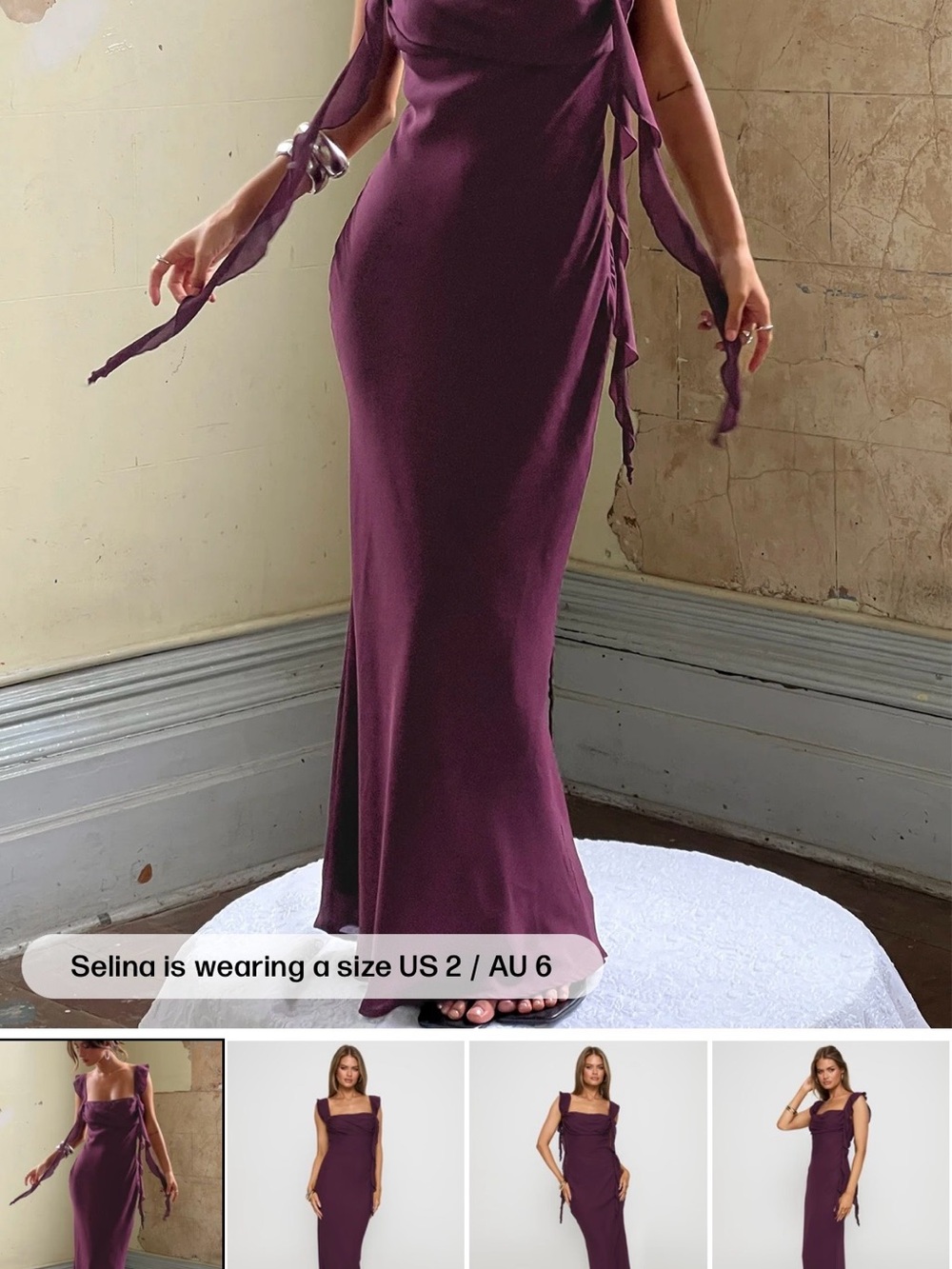 Princess Polly Plum Sleeveless Maxi Dress with Tie Details